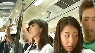 Two japanese student bus