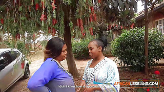 African MILF Lesbians Make Out In Public During House Party