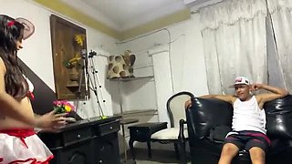 My Stepmom Sucks My Dick In Our Shared Bed - Amateur Blowjob & Cumshot