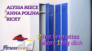 Gym apartments hot shower 3some with Alyssa Reece