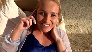 Step mom fucks her son while on phone to husband