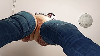 Latina big hairy nipples. Sexy brunette tries on tights, hairy pussy, big ass, big tits.