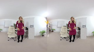 Natasha Anastasia - Busty Blonde Babe Pornstar Stripping Our Of Her Red Dress