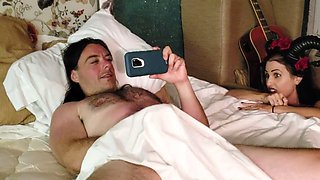 Devil Lily takes a well-endowed stud to Hell for some tasty ass licking and a facial cumshot