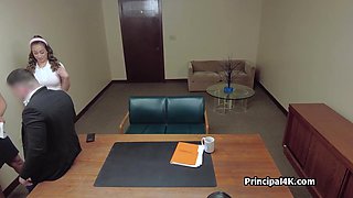 Sloppy giving head and knob sharing at office