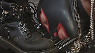 Big boobed German whore assfucked and dominated in BDSM orgy