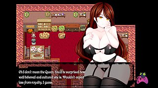 Hentai RPG game featuring anime characters engaging in foot worship and intense domination