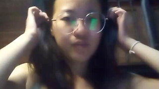 Asian girl at home alone bored to be alone Masturbate 1