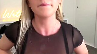 Wettmelons Only Dick In Big Tits - POV titjob by monster tits blonde