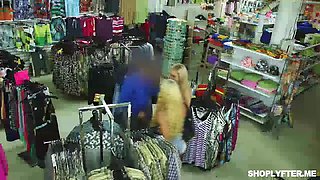 Sexy redhead Krystal punished for shoplifting