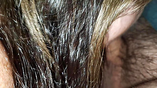 A nice soft Blow job on the couch followed by a pussy fuck in the bedroom