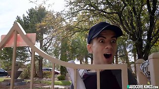 Paperboy fucks huge jugs married mature