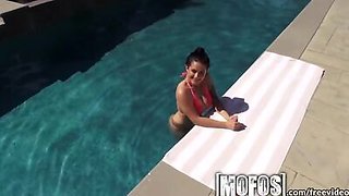 Mofos - Hot busty teen has some fun by the pool