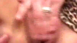 Double Penetration with Cum Swallowing From the Glass of Two Monster Cocks for a Busty MILF