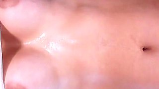 Gets Fucked by a Machine While Showing Her Natural Tits