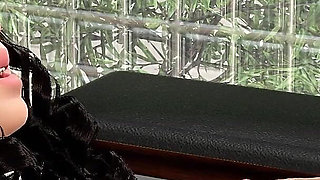 Fuck Her Mouth with Monster Cock While She Standing on Knees 3D Animation