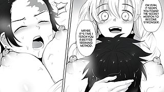 Mitsuri and Tanjiro's bathtub encounter in this Devil Slayer parody - Hentai comic