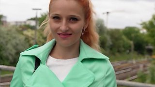 German Scout - Skinny Redhead Small Tits Girl Luciana Lucy Squirt at Pick up Casting