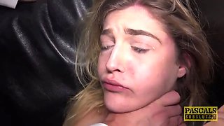 Horny teen doll Rhiannon Ryder gets her vulva wrecked