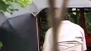 Mexican girl gets Creampie in golf cart