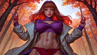 Daphne Blake Sexy Dance In Red Panties For Adult Boys. Bouncing Boobs AI