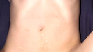 Quick Cumshot on Hairy Pussy Bush in Missionary