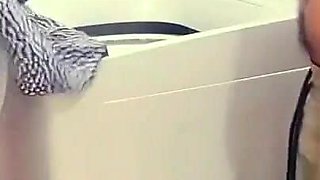 In the Washing Room, We Hard Fuck and Naked Fun with the Stepsister Secretary