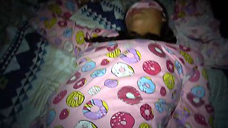 Innocent-looking Latina enjoys late-night creampie