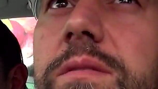 Hot brunette milf gets fucked hard in the car by big dick