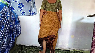 Desperate for a cock, the friend&#039;s wife is standing up and fucking her pussy with my cock