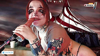 DEEP AND PASSIONATE THROAT BLOWJOB FROM A REDHEAD COSPLAYER
