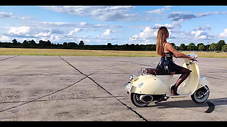 Riding a Scooter