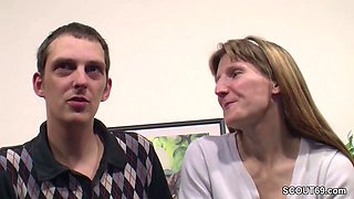 German Amateur Skinny Teen Fuck with Boyfriend and Father