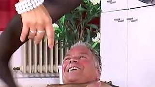 Hot fuck in the kitchen with hot chick and huge cock