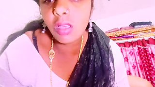 Hot Telugu Housewife in Black Saree Cheats on Husband with His Dad - Dirty Talk & Hard Fucking