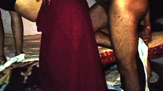 desi couple hot romance in saree