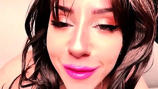 Chubby Brunette Big Boobs Dildo Masturbation