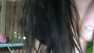 Pregnant Russian on Webcam Shows Nipples and Pussy