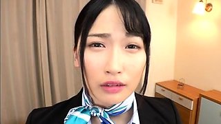 Hot asian slut gives hardcore blowjob to white stud