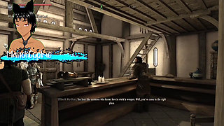 Skyrim B and L mod - Went to join the companions and fucked Ria and Njada