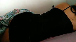 Playing with my GF's round and sexy booty while she sleeping