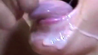 Blondie in stockings and latex fucks a guy in the closet