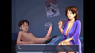 Summertime Saga Cartoon: Horny Stepmom Fucks StepSon Hard in Bed - Full Episode 188