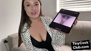 Bigtitted slut commentig small dicks pic