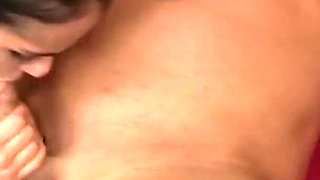 Couple bangs on sexy babysitter and hard threesome fuck