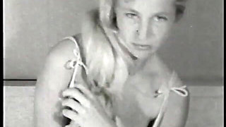 Vintage Busty Beauty Virginia Bell Bends Over Bends Over TV Showing Her Big Tight Breasts for You