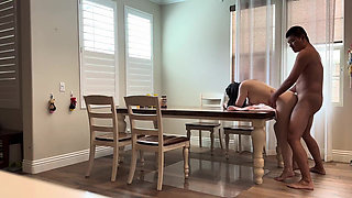 Fuck My Buddy’s Wife on the Dining Table While He’s Out of Town