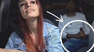 Perverted Passenger Masturbating Behind Taxi Driver!