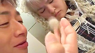 Hot Japanese teen 18+ In Cosplay Having Fun With Her Friends Cock