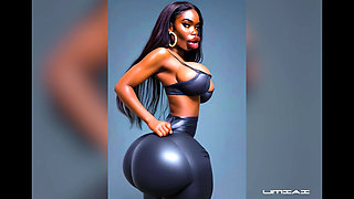 Massive Ebony Bubble Butt Twerk Compilation - Ai Generated
